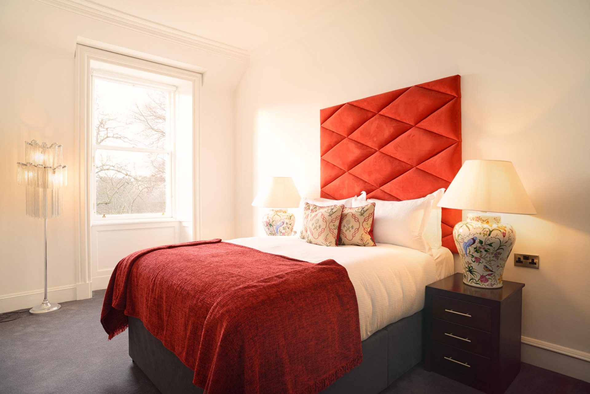 black ivy park view double bedroom